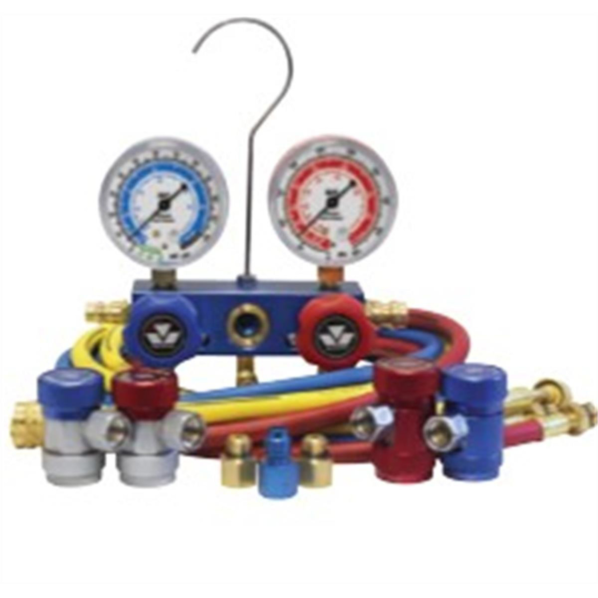 Mastercool R1234yf/R134a Aluminum Manifold Gauge Set — 2.5in. Gauges, 60in. Hoses, Model# MSC89661-AYF